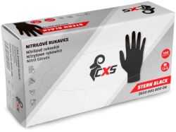 Jednorázové rukavice nitrilové CXS STERN BLACK, balení 100 ks