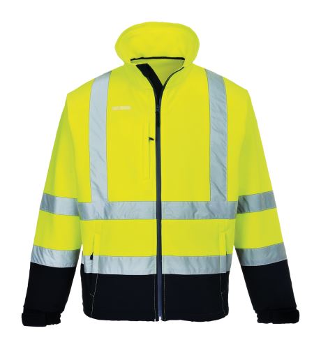 S425 - Hi-Vis Contrast Softshell (3L), žlutá