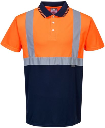 S479 - Dvoubarevná polokošile, oranžová