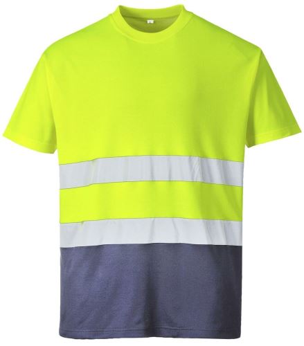 S173 - Bavlněné triko Two Tone, žluté