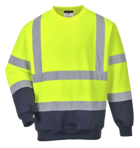 B306 - HiVis dvoubarevná mikina, žlutá