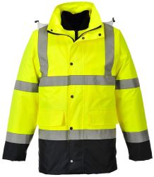 Bunda Hi-Vis 4v1 Contrast Traffic Portwest S471, žlutá-tmavě modrá
