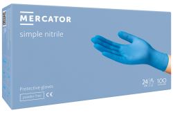 Rukavice nitrilové Mercator Simple NITRILE, balení 100 ks
