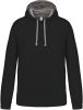 Mikina s kontrastní kapucí, vel. XS, black/fine grey
