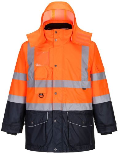 S426 - Bunda Hi-Vis 7-in-1 Contrast Traffic, oranžová