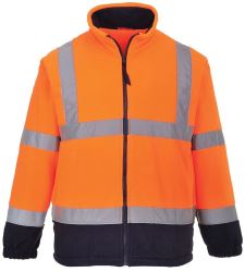 Výstražná kontrastní Hi-Vis fleece bunda Portwest F301, oranžovo-tmavě modrá Výstražná kontrastní Hi-Vis fleece bunda Portwest F301, oranžovo-tmavě modrá