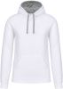 Mikina s kontrastní kapucí, vel. XS, white/fine grey
