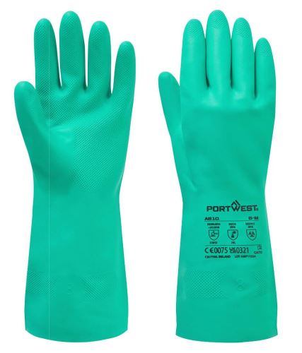 Rukavice kyselinovzdorné PORTWEST NITROSAFE