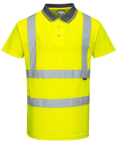 S477 - Hi-Vis polokošile s krátkými rukávy, žlutá