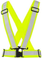 Výstražný elastický CXS KŘÍŽ CROSS BELT, žlutý, en 13356